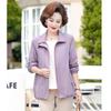 Mid-Aged Women's Stylish Spring Windbreaker Jacket