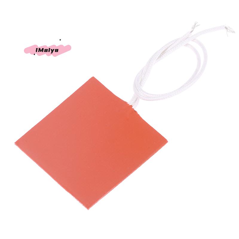 M-12V 10W Silicone Rubber Heating Pad Flat Heater Band Square Heated Bed Flexible Waterproof 3D Printer Glue Sticker Adhesive