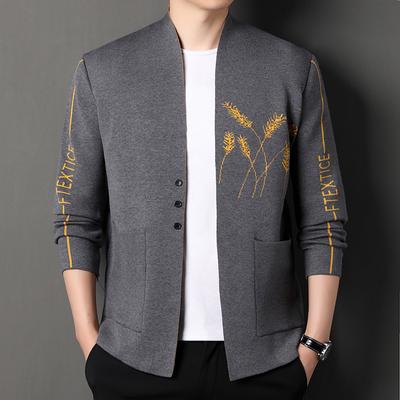 New Autumn Casual Versatile Sweaters Men's Cardigan Jackets Trendy High-end Simple Long-sleeved Sweaters
