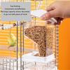 Plastic Parrots Feeder Transparent Bird Cage Food Dispenser Container Box for Small Birds with Anti Clogging Feature