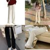 Wide Leg Pants For Women With Plush Fleece And High Waist For Autumn Winter Casual Wear