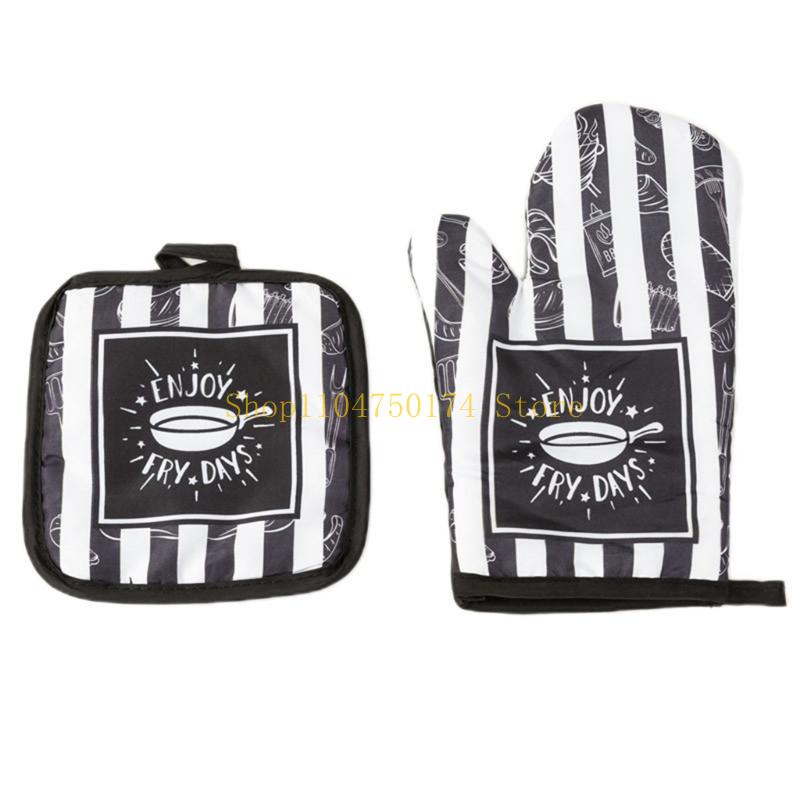 Kochhandschuhe Backhandschuhe Ofenhandschuhe mit Matte Kochen Mikrowellenhandschuhe Einfach zu bedienen Top-Angebot