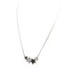 Les Trésors De Lily [P5044] - Silver Necklace 'Star' Black White Silver (rhodium Plated)