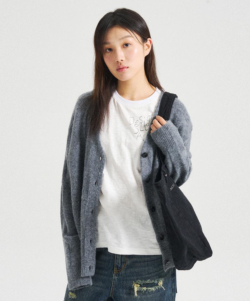 Slowacid Textured Block Cardigan [Gray]