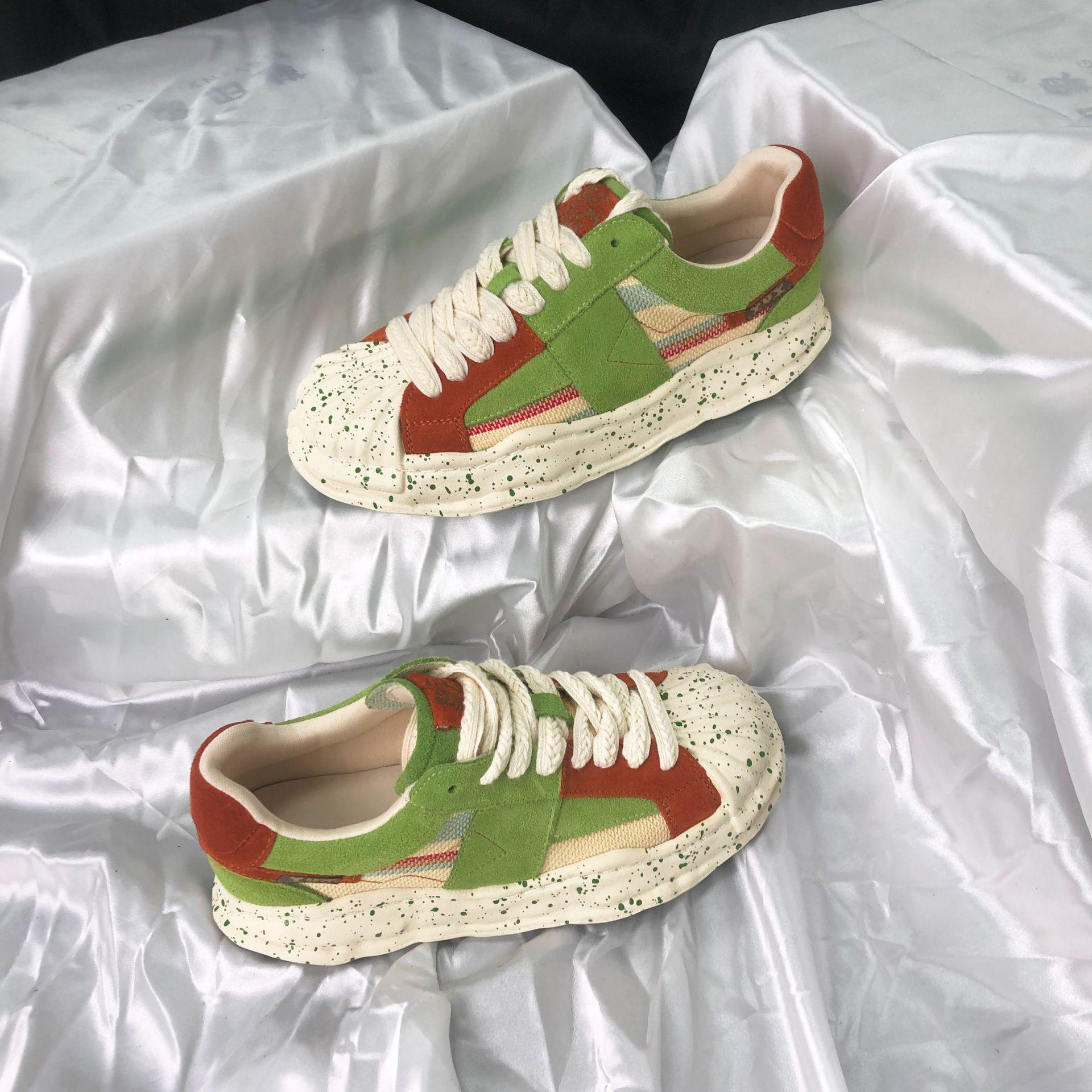 

2025 summer new little white shoes women s casual versatile trendy hip hop dissolving student shoes 40 зелёный