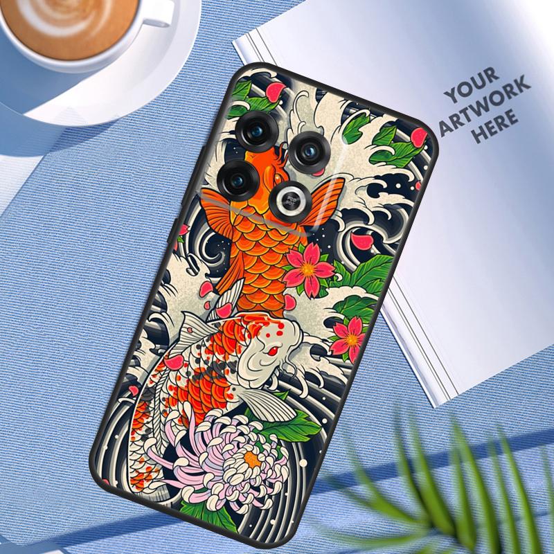 Ying Yang Koi Fish Case For OnePlus 11 12 9 10 Pro 10R 9R 8T 10T 12R Nord N10 N20 N30 2T CE4 CE 2 3 Lite Cover