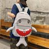 Schoolbag new niche shark backpack funny men and women ugly cute travel large capacity student backpack leisure bag