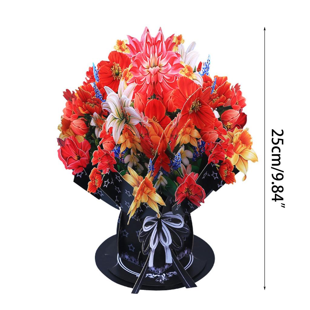 Felicitare 3D Flori Artificiale Buchet de flori Ornamente Rechizite pentru Ziua Mamei Ziua Zilei Ziua Zilei Cadou