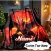 Custom Name Fiery Dragon's Majesty Blanket  Ideal Bedding Blanket Perfect for Travel, Camping, Living Rooms, Offices, Sofas, Fan Christmas Gift