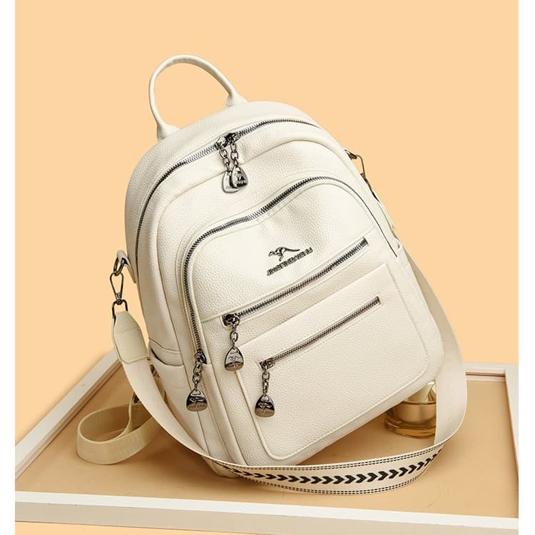 2025 New Soft Leather Versatile Women's Backpack