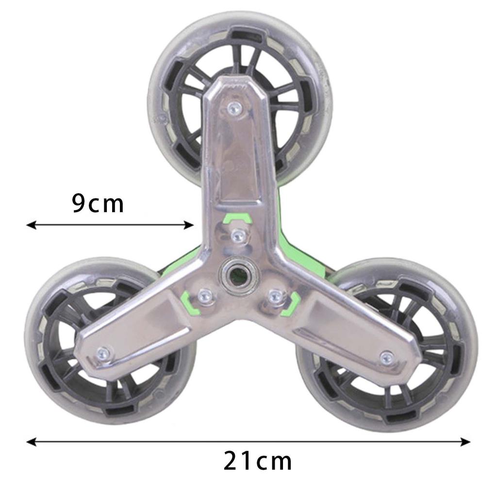 2 Stück Ersatz-Dreieck-Treppensteigeräder Einfach zu installieren Multifunktionale Zubehörteile Rollwagen-Montage Rollenräder