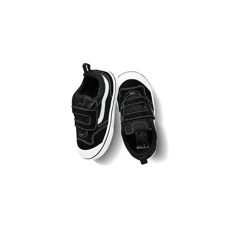 Vans Comfycush New Skool V Low top Toddler Shoes Black White Infant And Toddler VN0A4TZH6BT