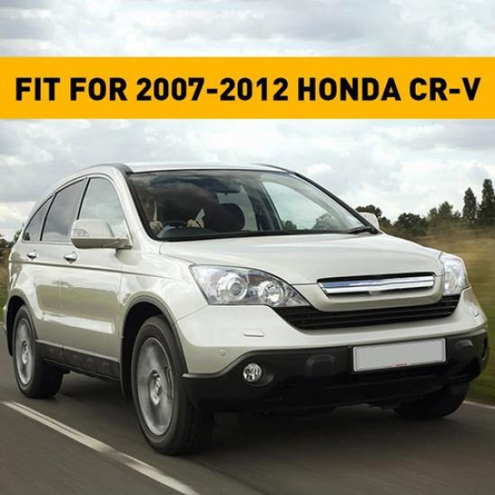 2pcs Front Door Panels Armrest Cover Leather Skin Gray For 2007-2012 Honda CR-V