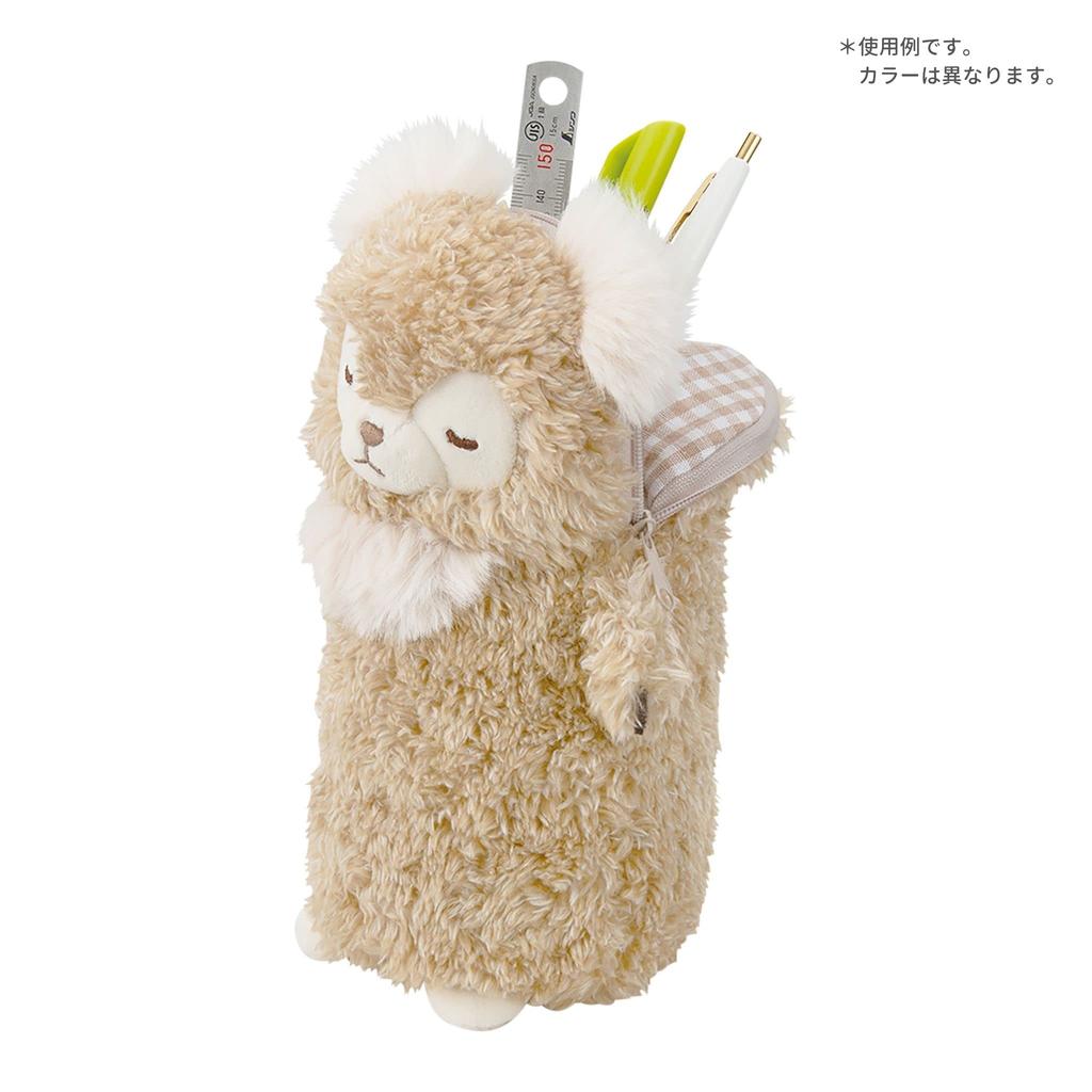 Livheart Moco Friends Whip Stand Pen Pouch, White (Total Length: Approx. 19cm), Pencil Case, 97507-12