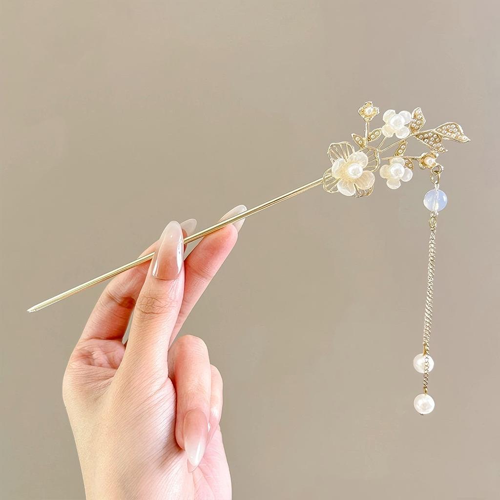 1 ks elegantní čínský styl květina motýl střapec vlásenka vintage vlasový nástroj denní nošení vánoční dárek pro ženy šperky vlasový doplněk