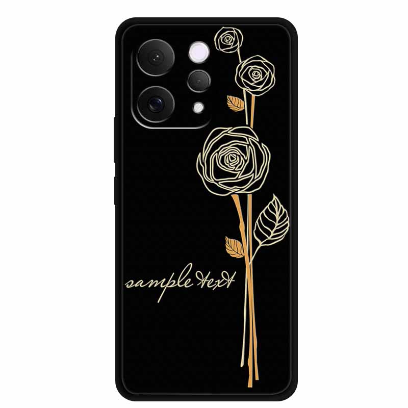 For Vivo S50 5G Case 3D Emboss Flower Black Silicone Soft Back Cover Case For Vivo S50 2025 Phone Case 6.59" Coque V2528A Fundas