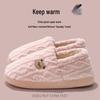 Women's Fuzzy Cotton Slippers - Non-slip, Warm, Heel-covering, Indoor Autumn/Winter 2025 Style.