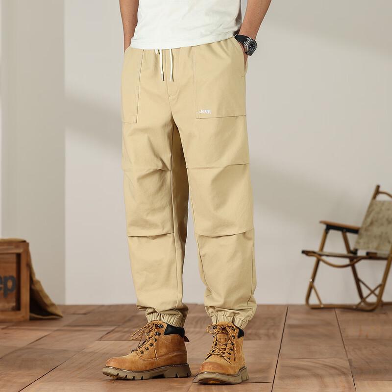 JEEP Men's Summer Loose Fit Cuffed Cargo Pants