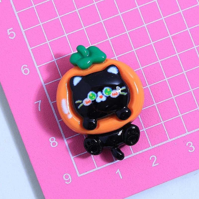Dark Orange Cat Resin DIY Jewelry & Shoe Buckle Accessories