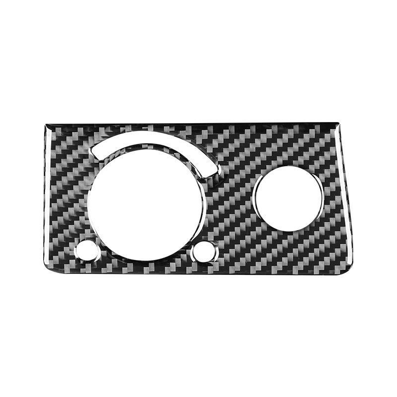 Carbon Fiber Auto Headlight Adjust Control Button Knob Panel Frame Decoration Sticker For Mercedes Benz E Class W211 2003-2009