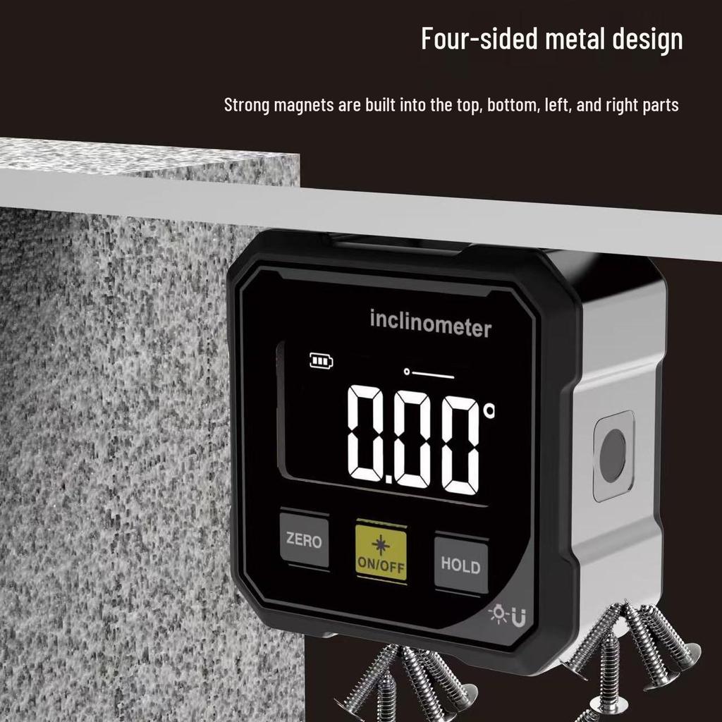 High-Precision Digital Inclinometer with Double Laser and Magnetic Base for Surveying and Engineering