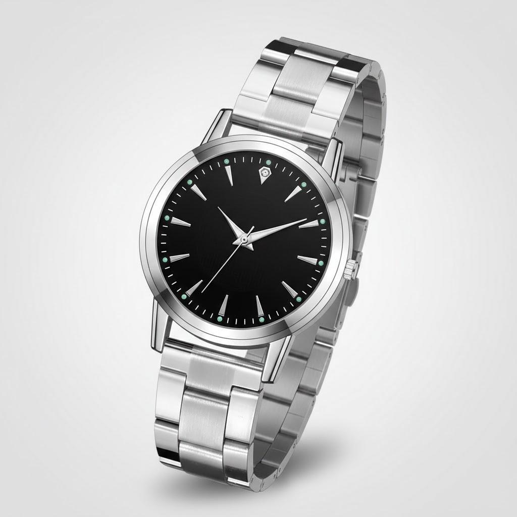 

Couples Luminous Quartz Watches Steel Band Matching Timepieces for Men and Women Gift Fashionable Design