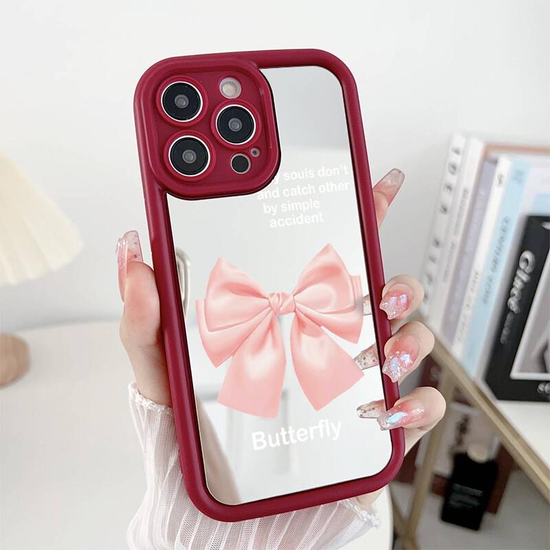 Make Up Mirror Bowknot Phone Case For Huawei Honor 600 Lite 400 Pro 5G 200 X9D X9B X9A X8A X8B X7A X7B X6A X8C X9 X8 Soft Cover