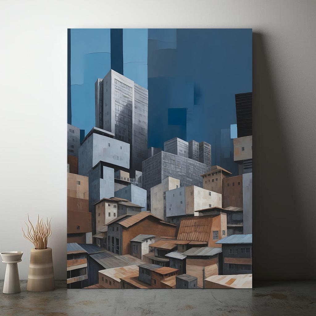 Canvas Painting Buildings Architecture