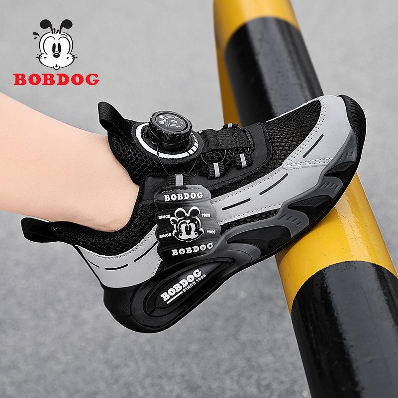 

Babu bean мальчиковые туфли 2025 лето новая одинарная сетка полые детские спортивные туфли дышащие крупная сетка кроссовки 29