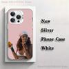 Pop Singer R-Rihanna Phone Case For iPhone 17,16,15,14,13,12,11,Mini,Pro,E,MAX White Matte Silicone Whtie Cover
