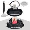 Electric Hand Warming Muff Black Both Sides Quick Heating Shoulder Strap USB Interface 3 Gears Heated Hand Pouch for Outdoor