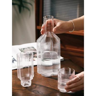 Hitzebeständige Glas-Wasserbecher, Kaltwasserkrug-Set, Haushalt Einfacher Kaltweißer Wasserkessel, Saftkrug, Teetasse