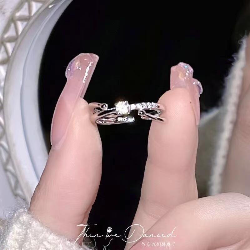 Adjustable Meteor Zircon Rings, Stainless Steel Cute Jewelry for Women, Comfort Fit Daily Wear Best Friend Gift Idea