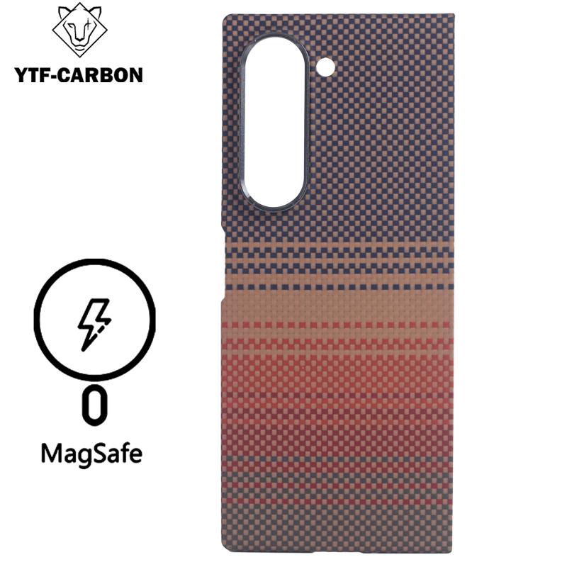 YTF dla Samsung Galaxy Z Fold 7 Etui z włókna węglowego aramidowego Pokrowiec Kevlar Ultra-cienki Fold6 Lekkie Etui ochronne Etui W26