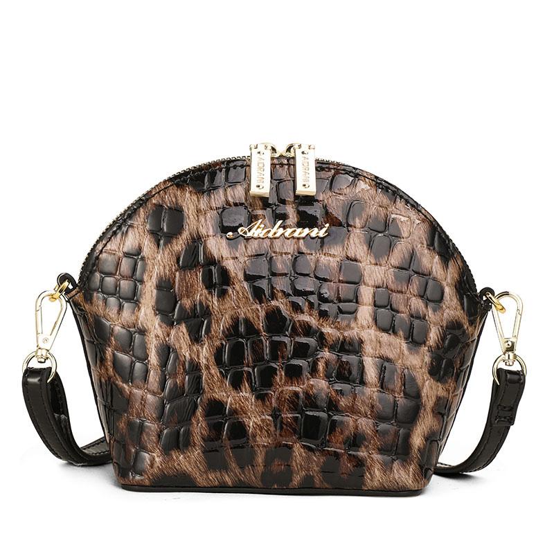 

Модная женская сумка через плечо с леопардовым принтом, мини-сумка из высококачественной коровьей кожи