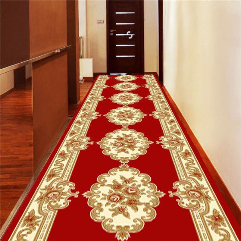 Washable Retro Corridor Carpet Long Hallway Rug Antiskid Living Room Kitchen Aisle Runner Carpet Hotel Home Hall Decoration Mat