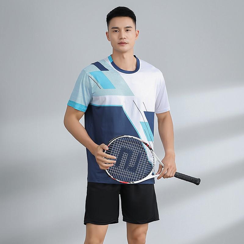 Quick-Dry Badminton Sport Set Men Women Athletic Wear Tennis Volleyball Table Uniform With Number Printing
