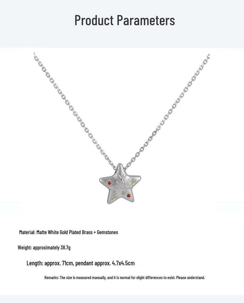 RECO's Star Necklace: High-End Five-Pointed Star Clavicle Chain
