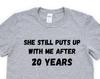 Funny 20th Anniversary T-Shirt: Husband Gift