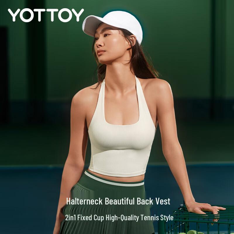 

Yottoy Women s Halter Neck Sports Bra Tank Top L