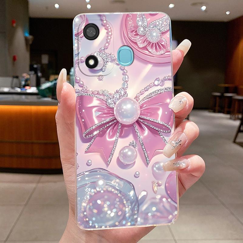 For ITEL A27 LTE / P17 A551L Case Clear Fashion Butterfly Flower Soft TPU Silicone Back Cover For ITEL A27 P17 Pro 4G Phone Case