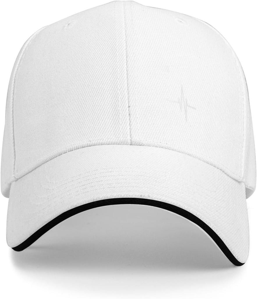 Heartbeat Cross Faith ECG Line Christian Baseball Cap Adjustable Cotton Casual God Love Hat