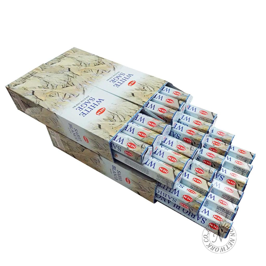 HEM Hexagon Incense White Sage 48 Piece Set Japan Network