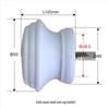 Solid Wood Curtain Rod and Track Accessories: Single/Double Bracket, Base, Decorative Head