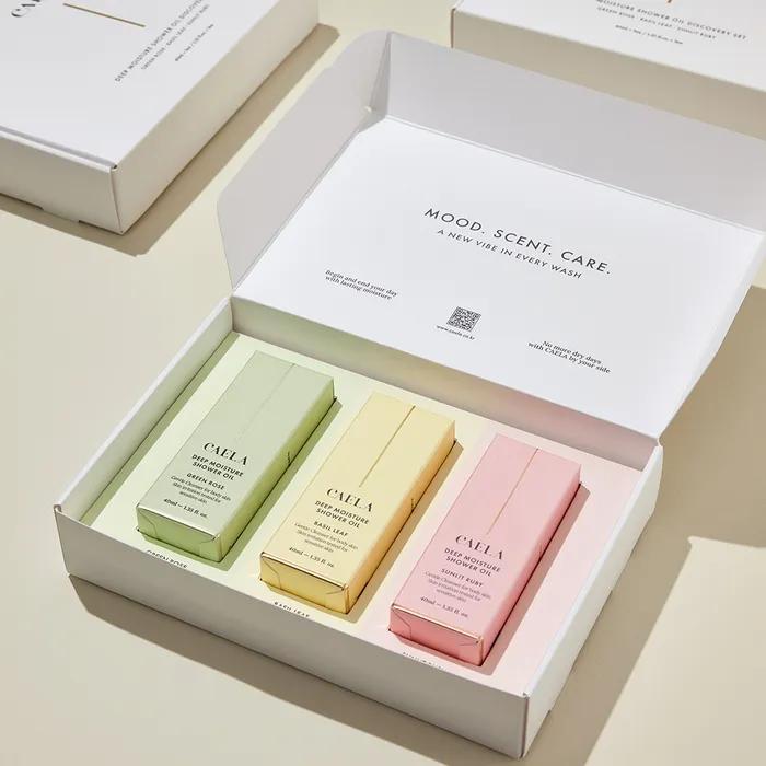 Kaela Deep Moisture Shower Oil Discovery Set (Green Rose 40ml + Basil Leaf 40ml + Sunlit Ruby 40ml)