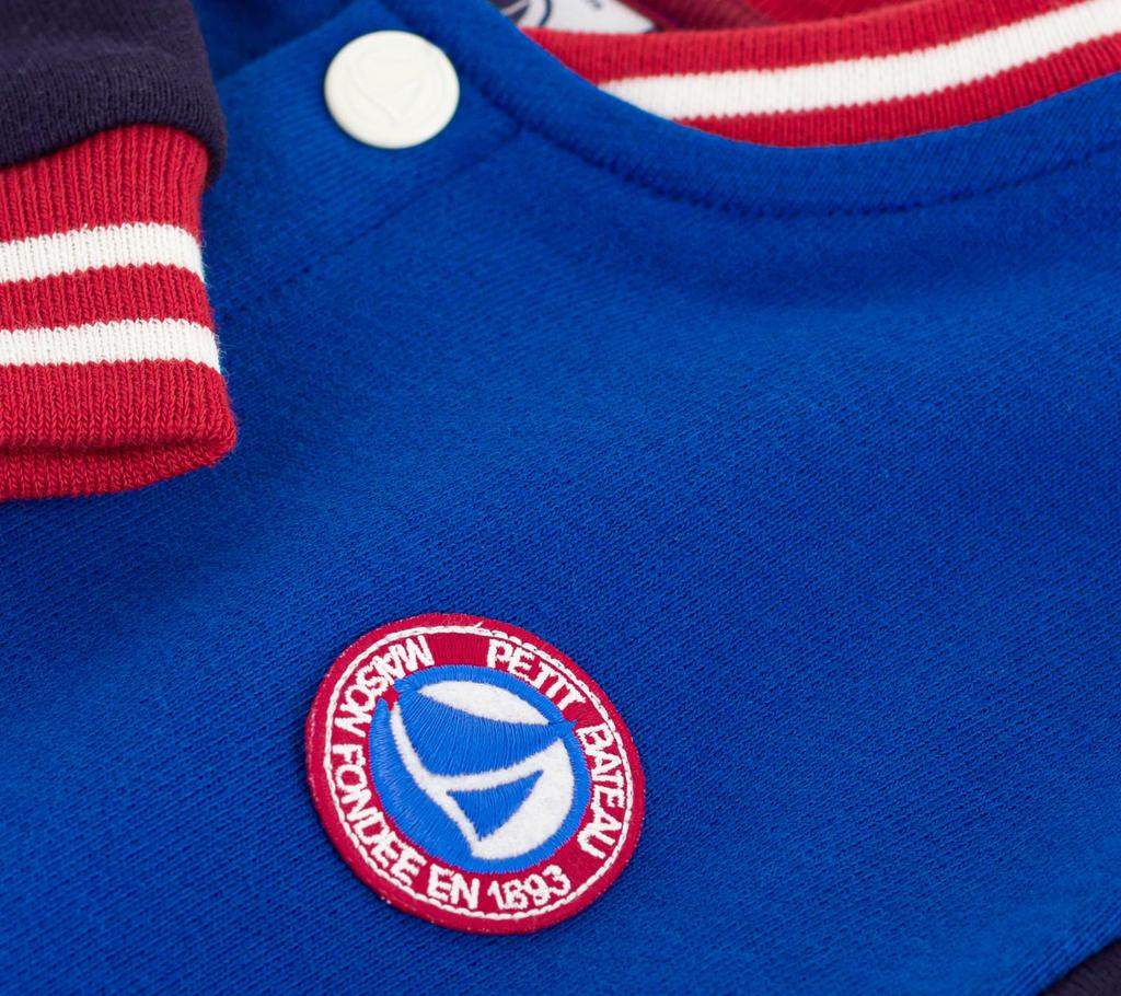 Petit Bateau Blouson A0E04 Royal 24 86cm Blue/Blue, Months,