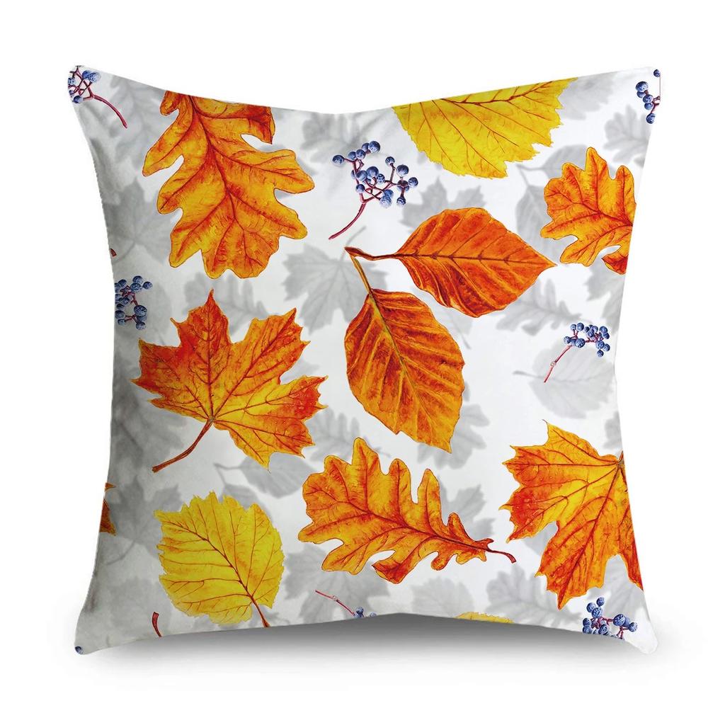 Autumn Leaves Print Pattern Pillowcase Car Ornaments Living Room Office Home Pillowcase