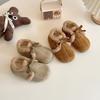 Kids Winter Warm Fleece-Lined Slip-On Shoes Boys Girls Soft Sole Toddler To Kid Size 21-34