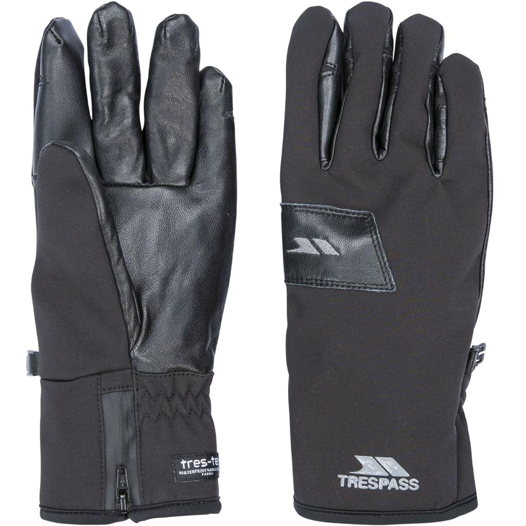 TRESPASS Mens Leather Athletic Snow Sports Gloves