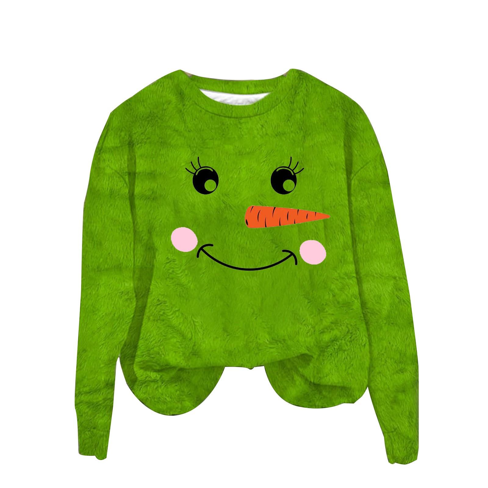 

Женская модная повседневная фланелевая толстовка с длинным рукавом и рождественским принтом M розовый